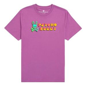 Psycho Bunny Bright Purple Logo Tee Size 7 Streetwear Designer Hype